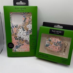 Kate Spade Floral iPhone 13 Pro and AirPods Pro 3rd generation Case Set